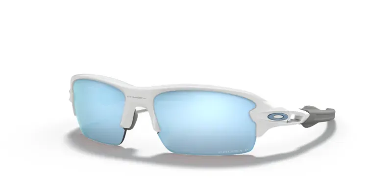 Oakley Flak Xs Youth Fit OO-9005-06 In Prizm Deep Water Polarized Lenses/Polished White Frame