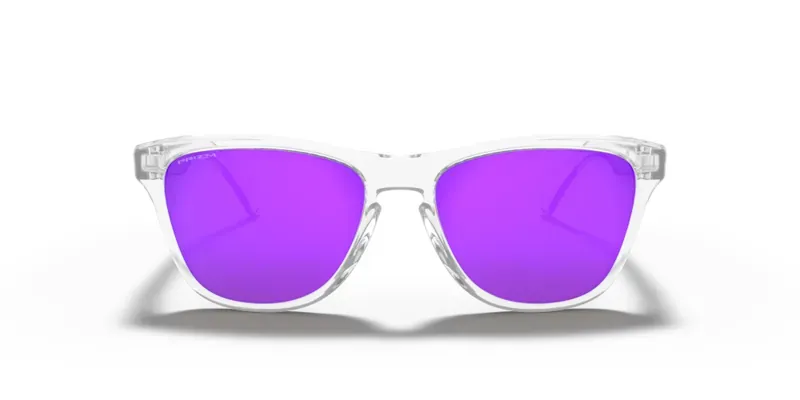 Oakley Frogskins Xs Youth Fit OO-9006-14 In Prizm Violet Lenses/Polished Clear Frame-1