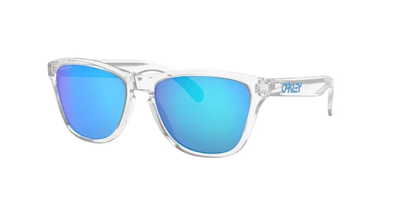 Oakley Frogskins Xs Youth Fit OO-9006-22 In Prizm Sapphire Lenses/Polished Clear Frame