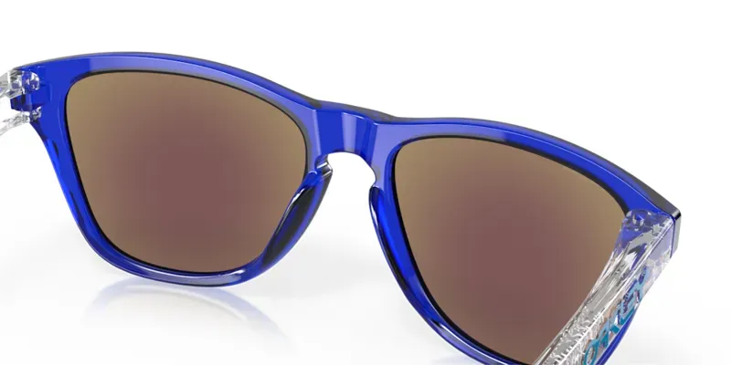 Oakley Frogskins Xs Youth Fit OO-9006-34 In Prizm Sapphire Lenses/Crystal Blue Frame-3