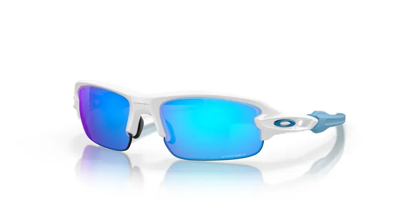Oakley Flak Xxs Youth Fit OO-9008-06 In Prizm Sapphire Lenses/Polished White Frame