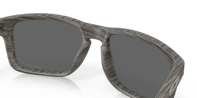 Oakley Holbrook OO-9102-W9 In Prizm Black Polarized Lenses/Woodgrain Frame-3