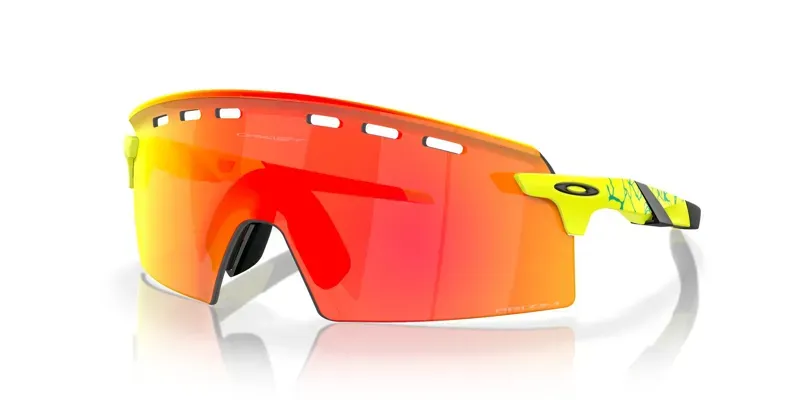 Oakley Encoder Strike Vented OO9235-19 In Tennis Ball Yellow/Prizm Ruby