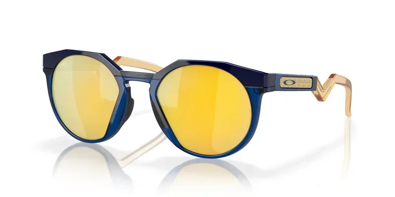 Oakley Kylian Mbappé Signature Series HSTN OO-9242-11 In Prizm 24k Polarized Lenses/Navy/Transparent Blue Frame