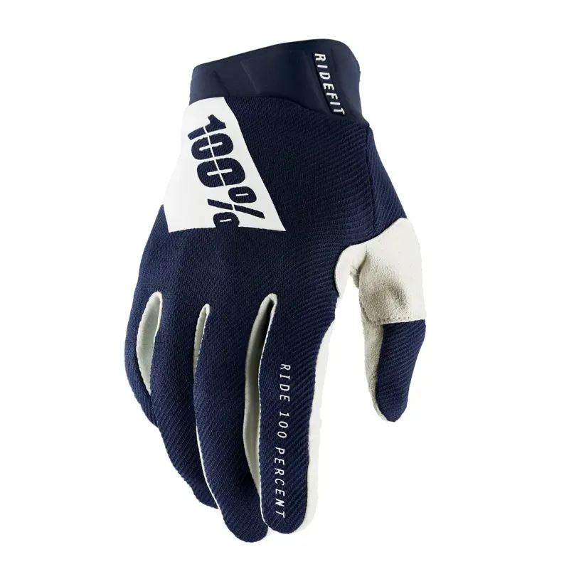 100% Ridefit Gloves in Navy/White