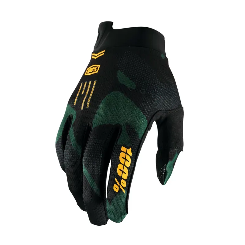 100% iTrack Gloves in Sentinel Black