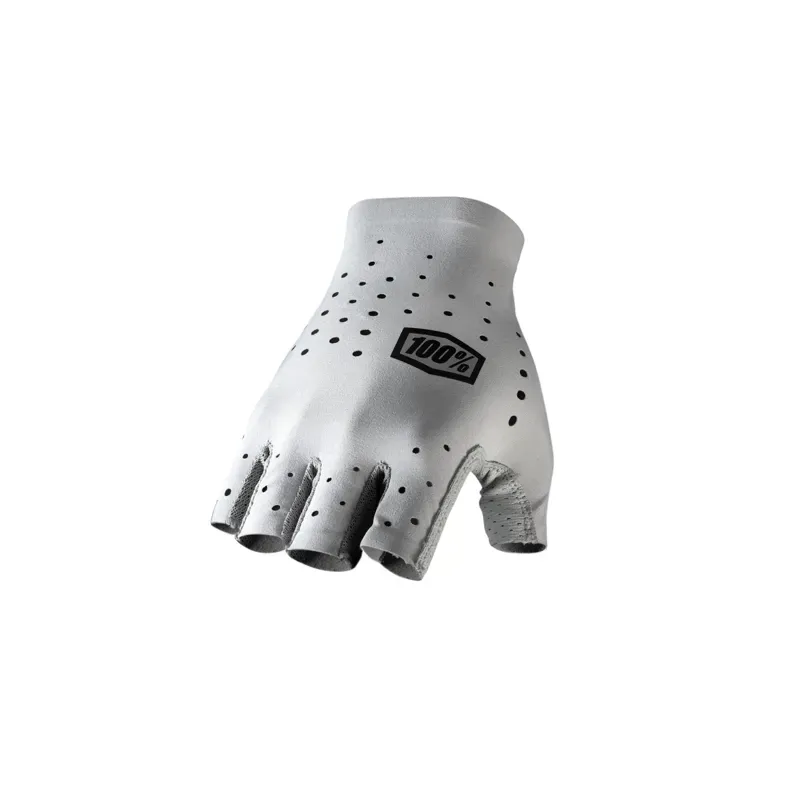 100% Sling Short Finger Gloves in Grey