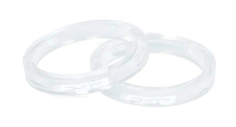 FSA 1.1/8 5mm X 10 Polycarbonate Headset Spacers in Clear