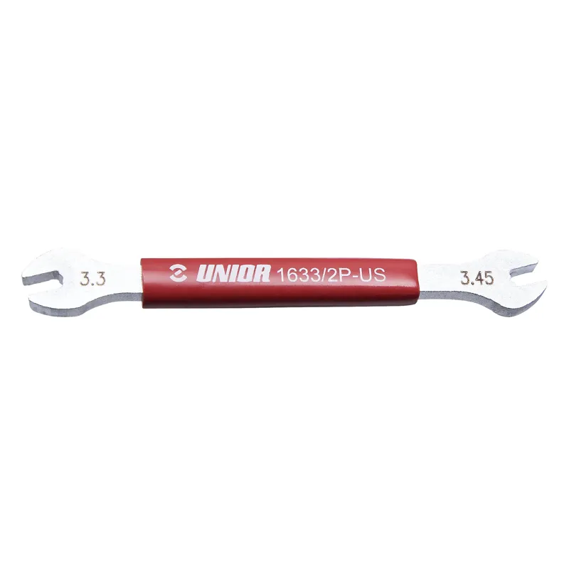 Unior Double Sided Spoke Wrench 3.45 - 4.4 in Red