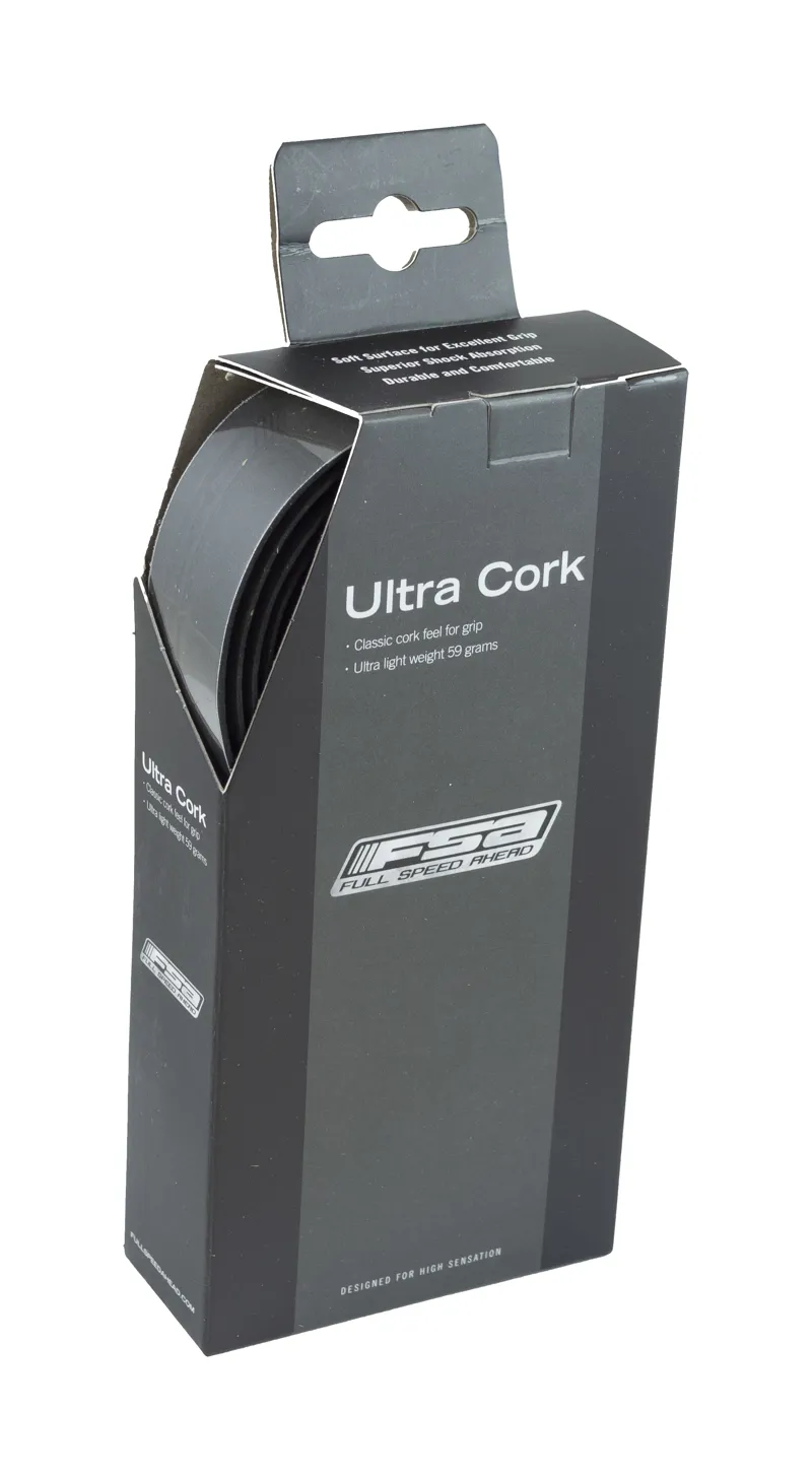 FSA Ultra Cork Road Bike Handle Bar Tape in Black