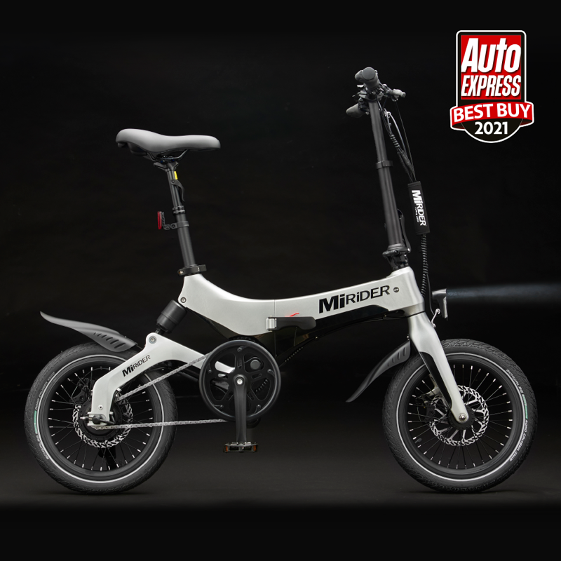 MiRider One - Folding EBike Platinum Silver