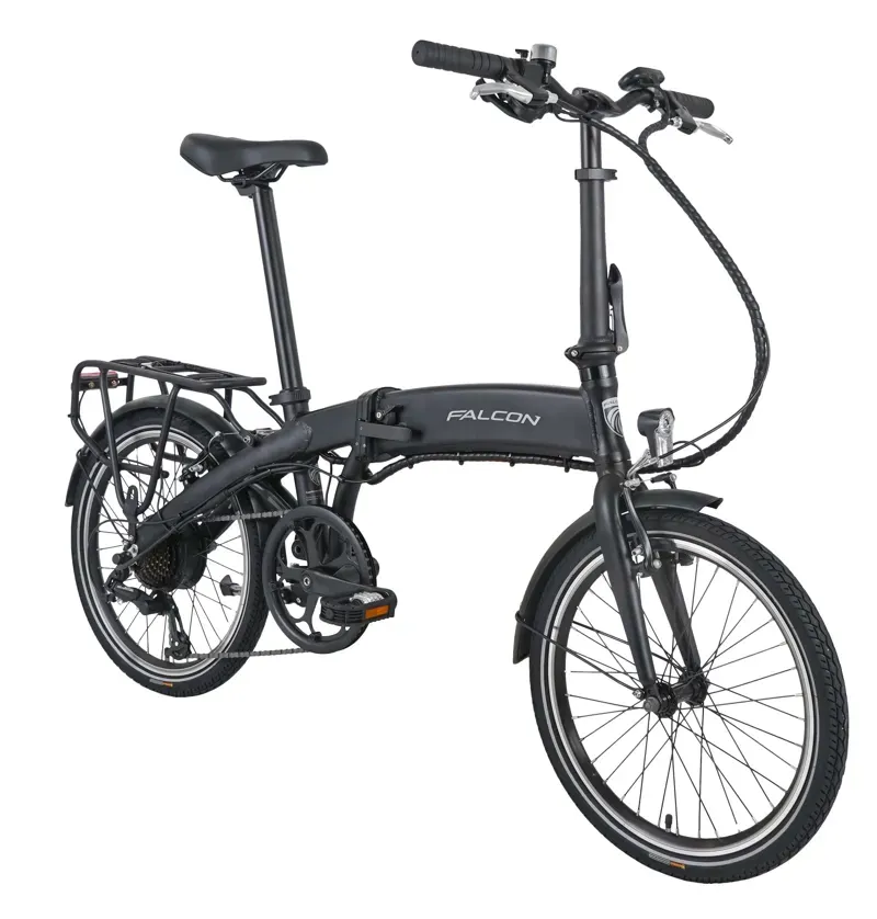 Falcon Flow Electric Folding Bike Black one size-1