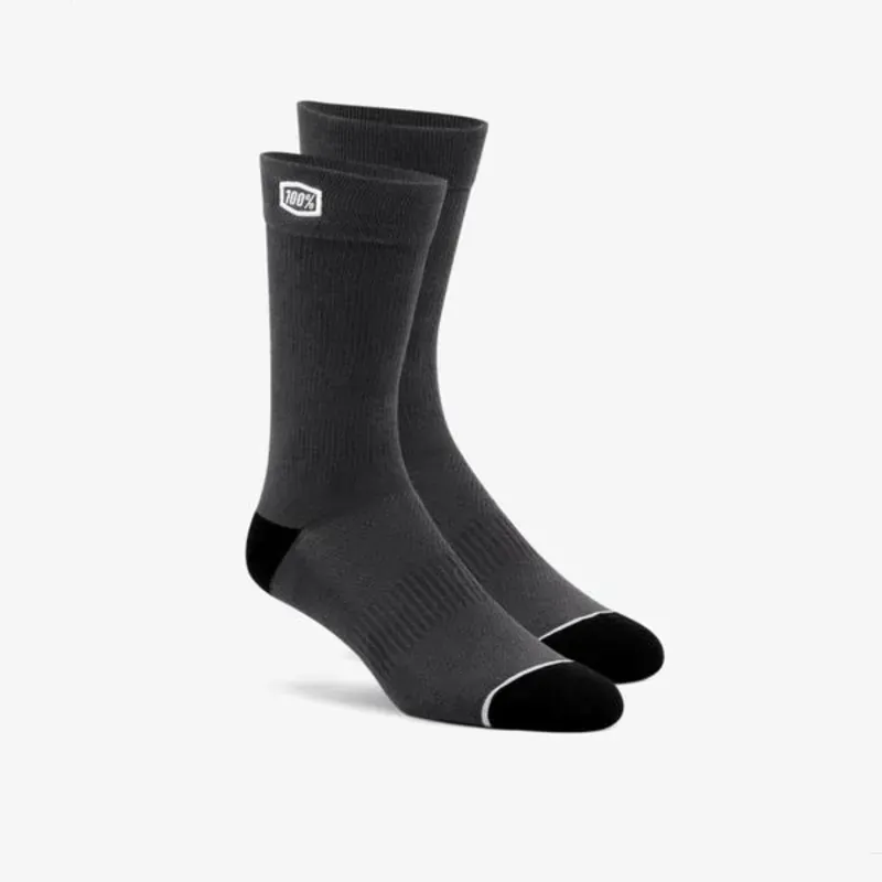 100% Solid Casual Socks in Grey