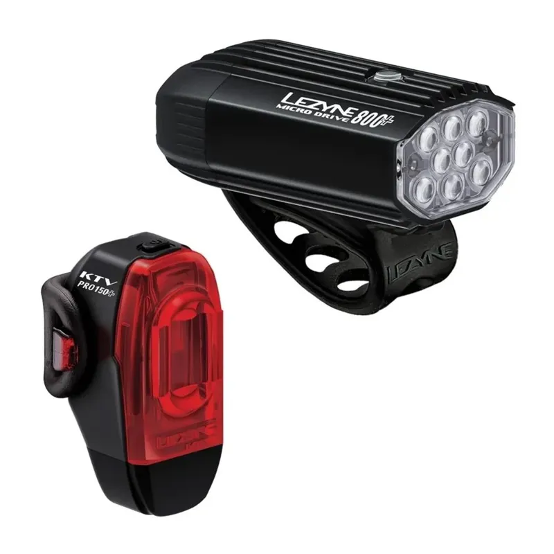 Lezyne Micro Drive 800+/KTV Drive Pro+ Light Set in Black