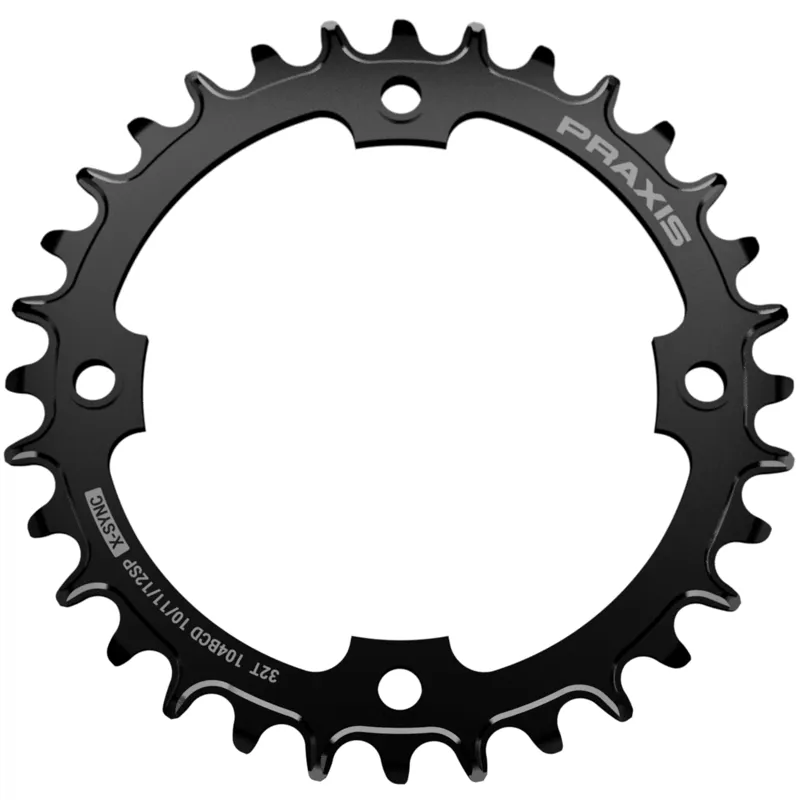 Praxis - E-Ring - 104 BCD NW 1x Direct Threaded Black 36t