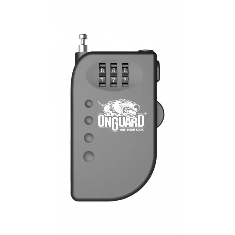 Onguard Terrier Roller Combo Cable Locks Black/Silver-2