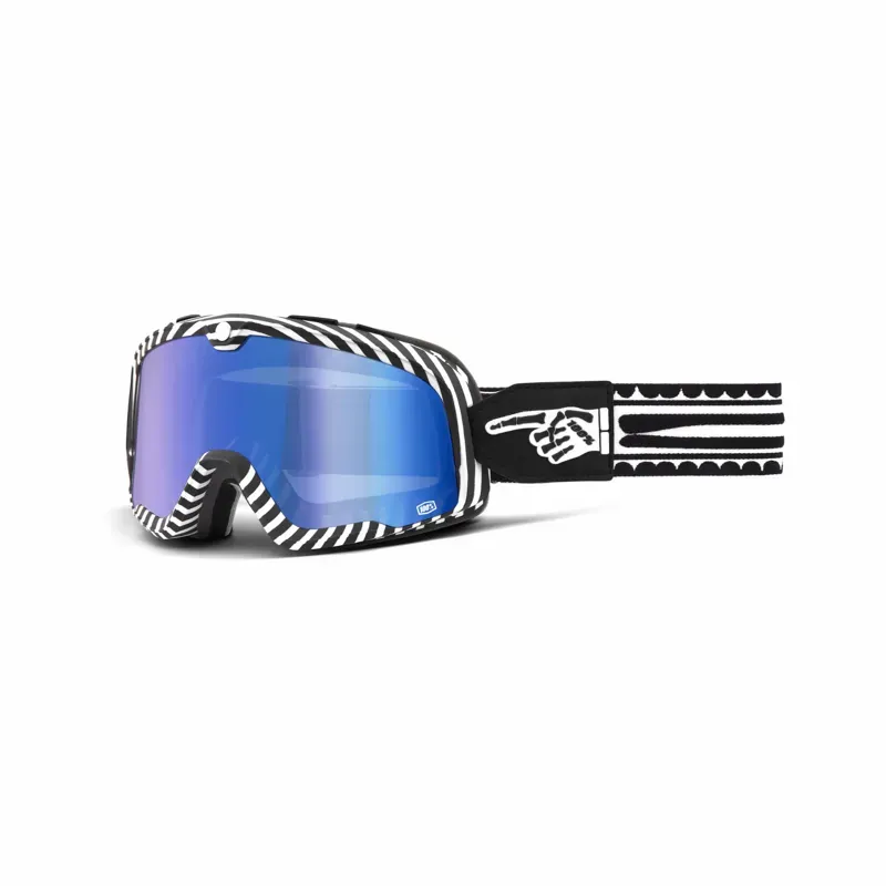 100% Barstow Goggles in Mirror Blue Lens/Death Spray