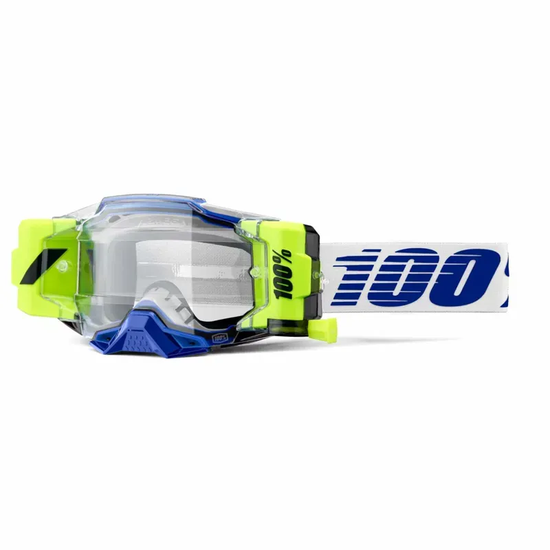 100% Armega Forecast Clear Lens Goggles in Blue