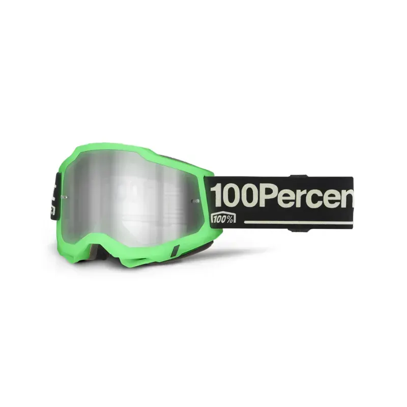 100% Accuri 2 Mirror Silver Lens Goggles in Glow