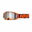 100% ARmatic Mirror Silver Flash Lens Goggles in Neon Orange