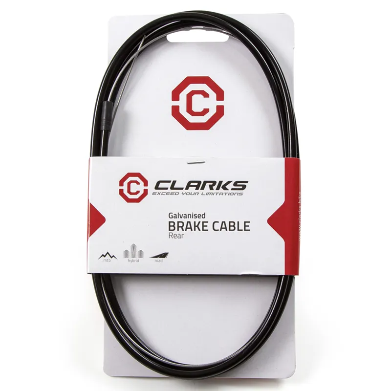 Clarks Universal Galvanised Rear Brake Cable With Black Outer Casing