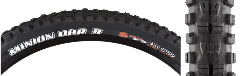 Maxxis Minion DHR II 27.5x2.4-inch Folding TR Tire in Black