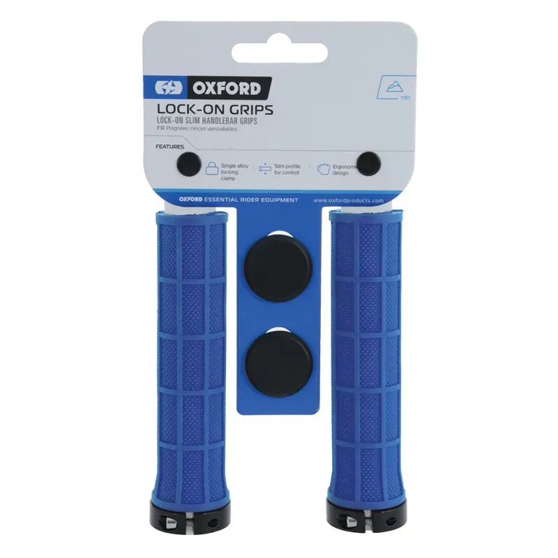 Oxford Lock On Slim Grips in Blue