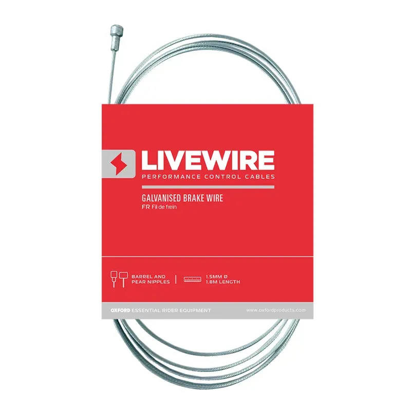 Oxford LiveWire Stainless Steel 1.5mm X 1.8m Brake Wire