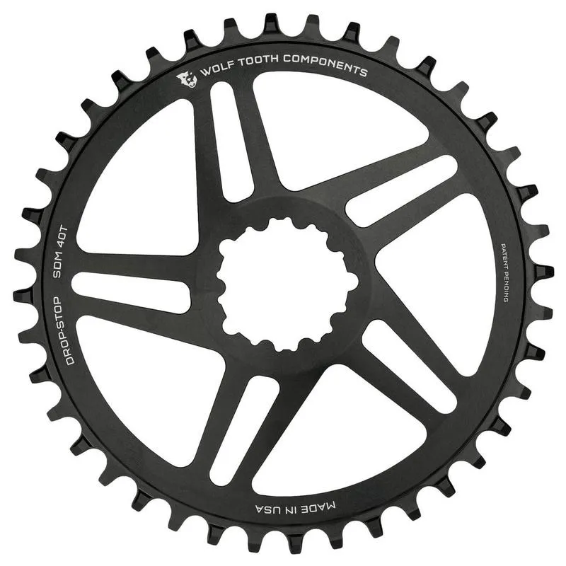 Wolf Tooth Direct Mount Easton Cinch Flat Top Chainrings in Black 