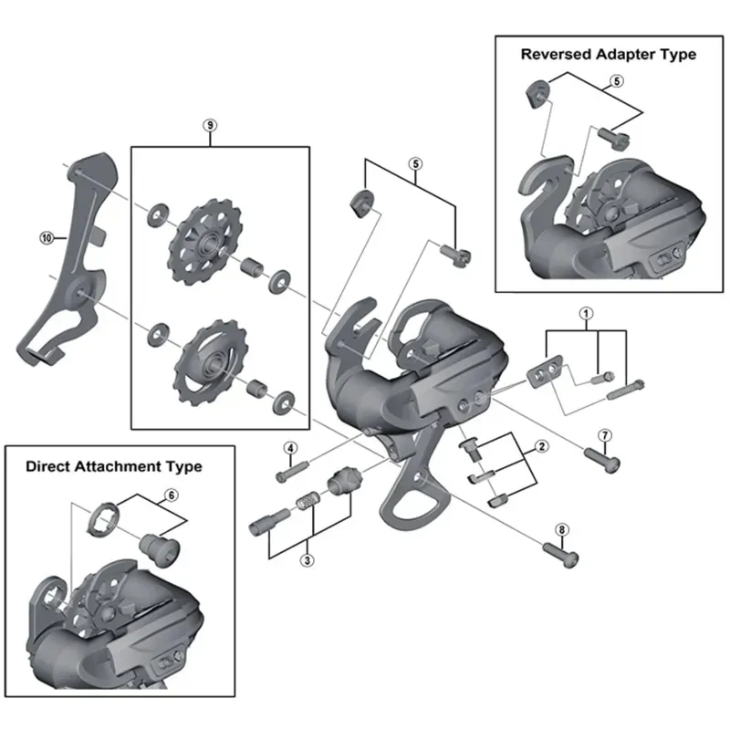 Shimano Jockey RD-TX35 Pulley Set Black/ Silver-1
