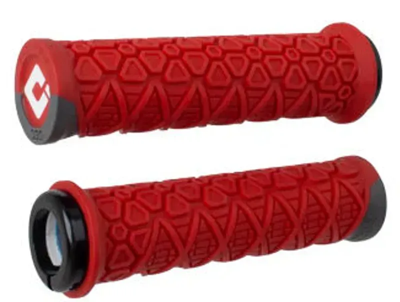 Odi Vanquish D30 Lock-on ATB Grips w/ Graphite Clamp in Red
