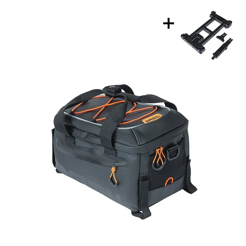Basil Miles MIK Tarpaulin 7l Trunk Bag in Black/Orange 