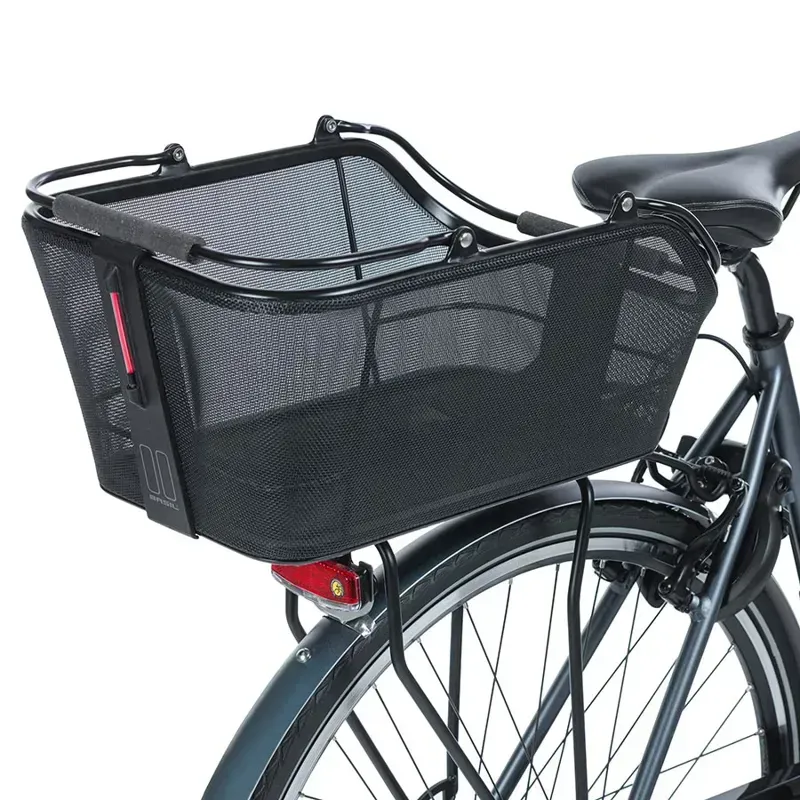 Basil Cento Rear Basket in Black-3