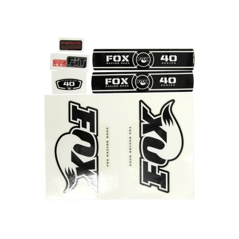 FOX Fork 40 RC2 FIT B/W OE Decal Kit Black 2011