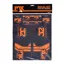 Fox Fork Step-Cast Decal Kit in Orange