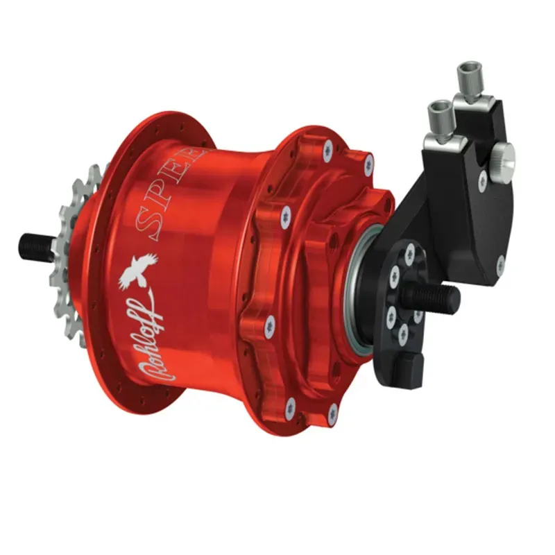 Rohloff 32h 500/14 TS Solid Axle DB Disc Speedhub in Red
