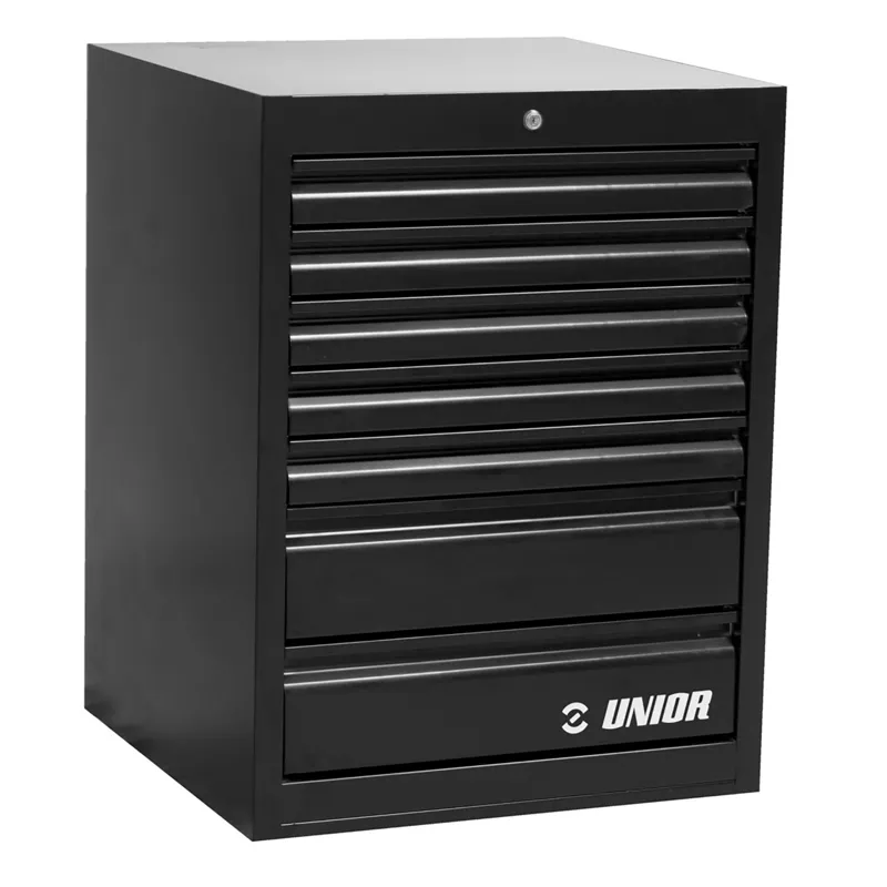 Unior Tool Chest Wide-7 Drawers: BLACK 663 x 650 x 870mm