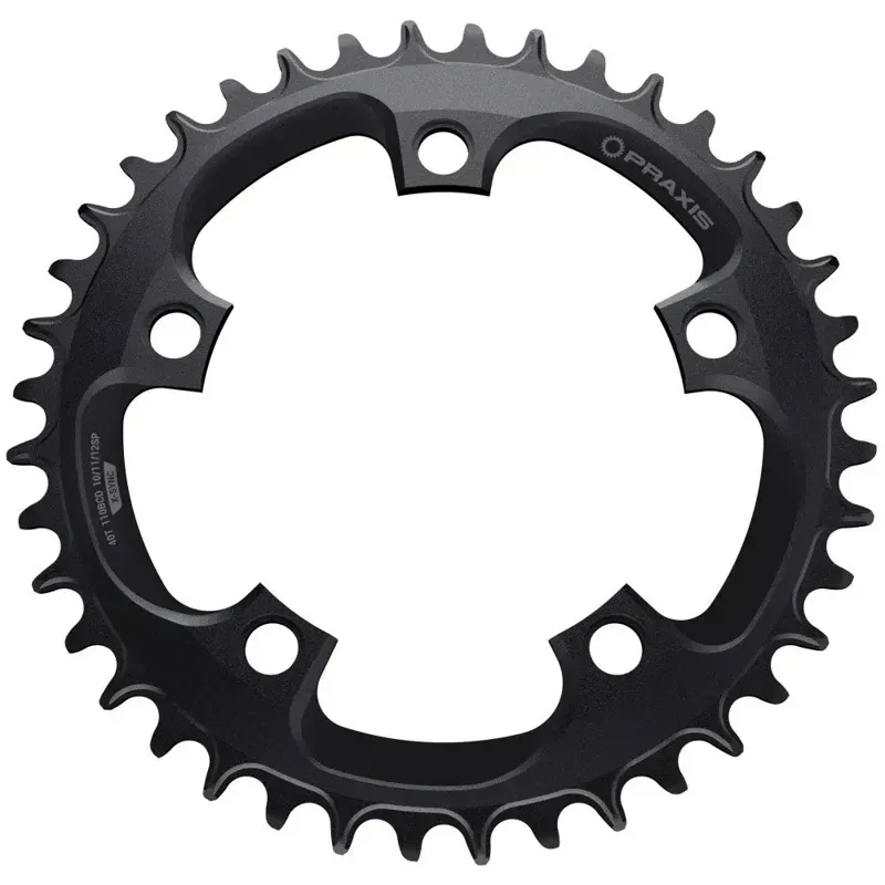 Praxis - E-Ring - 110 BCD NW 1x Direct Threaded Black 44t Chainring