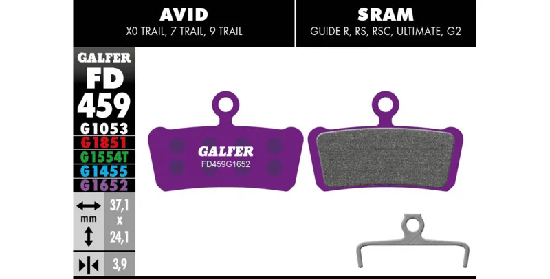 Galfer SRAM Guide Avid X0  E Bike Compound Disc Brake Pads