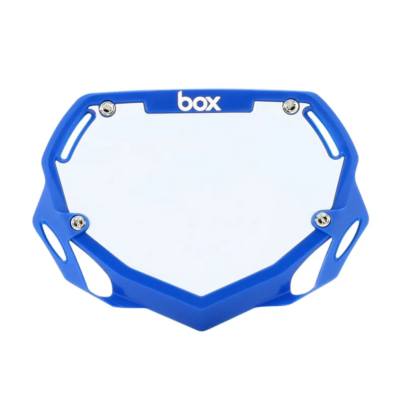 box Two Number Plate - Blue Small