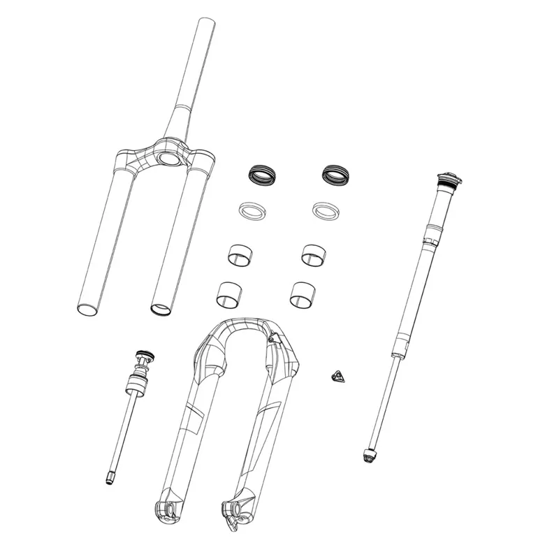 Rockshox Spare - Front Suspension Internals Left Bottomless Tokens/Air Cap Kit 32mm Includes 5 Tokens-1