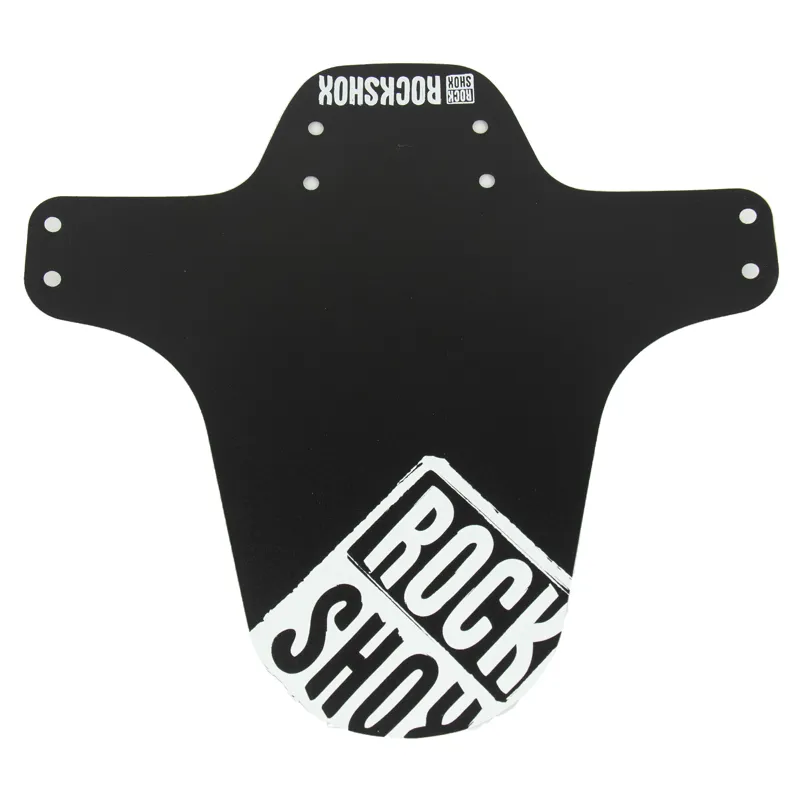 Rockshox Mtb Fender White Distressed Logo Print 