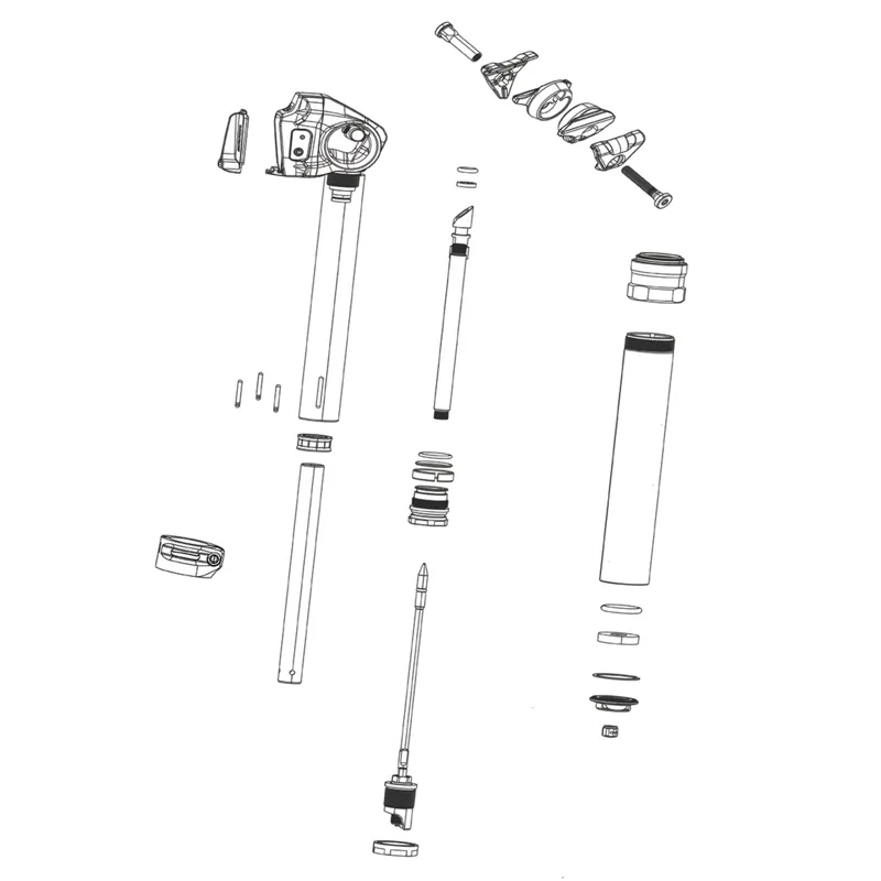 Rockshox Seatpost Post Clamp Kit  includes Clamp Nuts  Bolts Reverb Stealth c1 -1