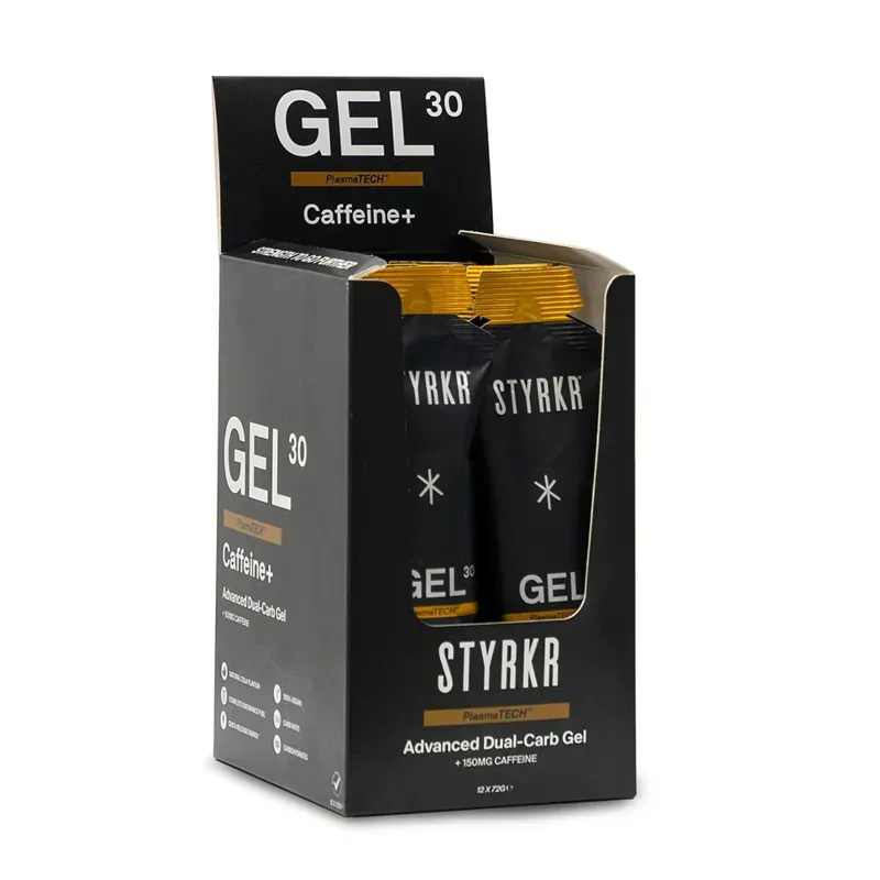 STYRKR - GEL 30 Caffeine+ X12 Black 30g