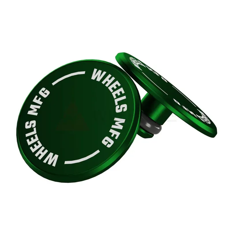 Wheels Manufacturing Thru-axle Caps in Green