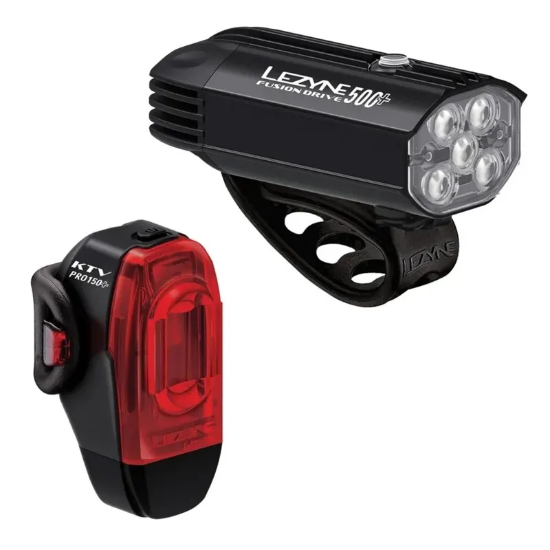 Lezyne Lights - Fusion Drive 500+ / Ktv Drive Pro+ Pair - Black