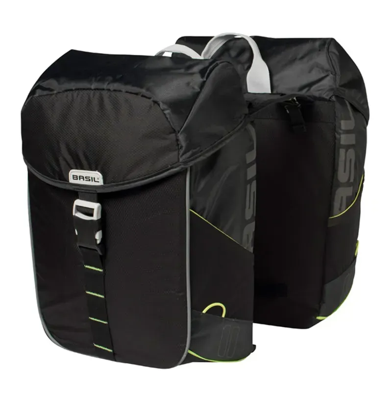 Basil 32l Miles Double Bag in Black
