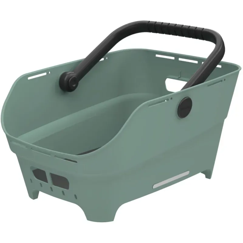 Basil Cento Neo 21l Rear Basket in Silvergreen