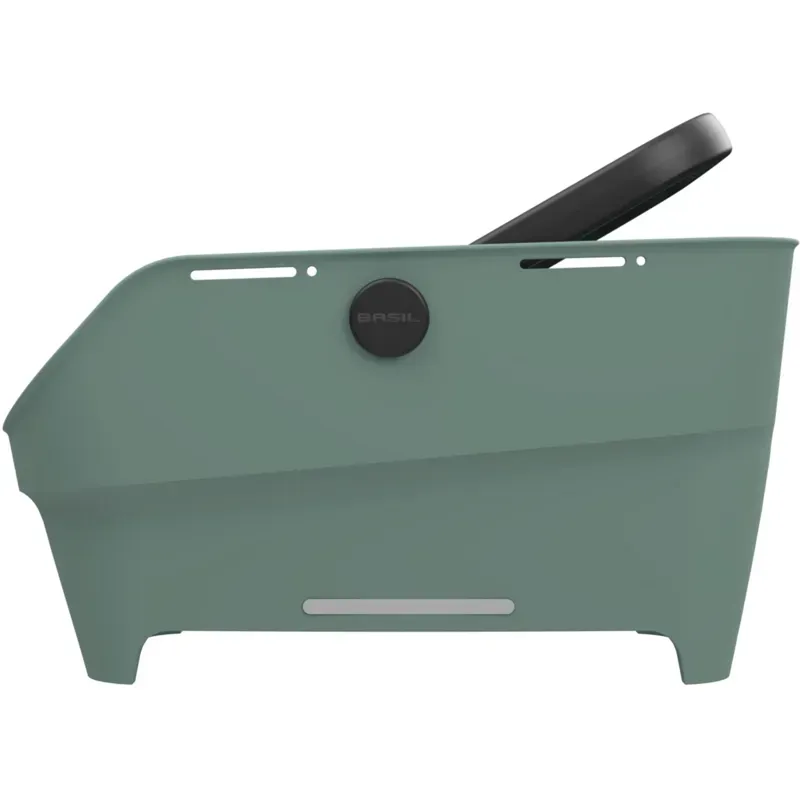 Basil Cento Neo 21l Rear Basket in Silvergreen-1