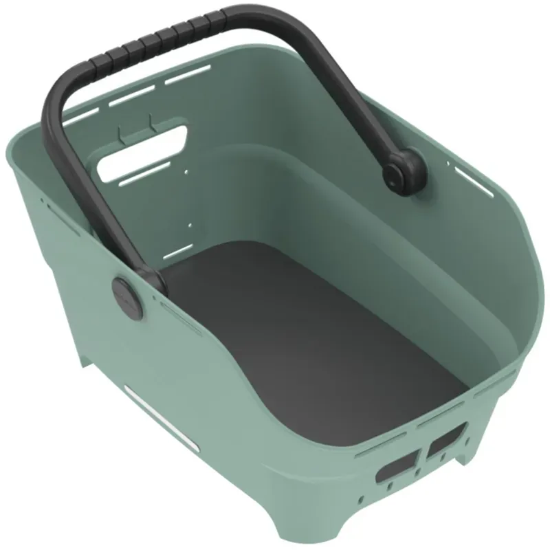 Basil Cento Neo 21l Rear Basket in Silvergreen-2